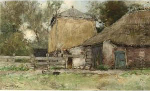 A Haystack On A Farmyard by Chris Van Der Windt