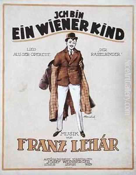 Cover of the score sheet for Ich Bin Ein Wiener Kind Oil Painting by V. Ferenchich