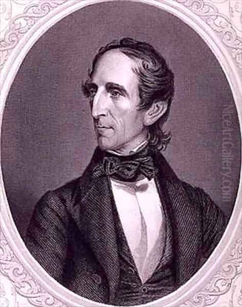 John Tyler from The History of the United States Oil Painting by Fenderich, Charles