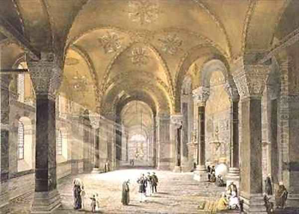 Haghia Sophia plate 5 the north entrance Oil Painting by Gaspard Fossati