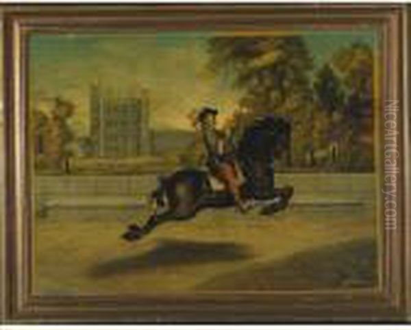 Monseigneur Le Marquis A Cheval Oil Painting by Abraham Jansz. van Diepenbeeck