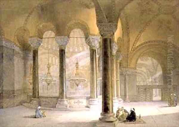 Haghia Sophia plate 11 the Meme Gallery in the south west corner Oil Painting by Gaspard Fossati