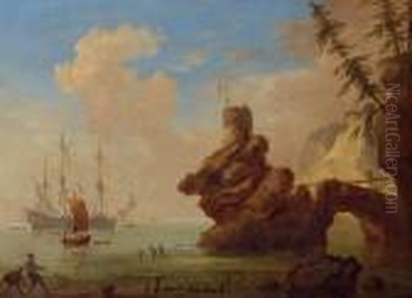 Kustenszene Oil Painting by Adriaen Van Diest