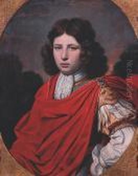 Portrait Of John Mason, C.1686, In A Landscape Oil Painting by Adriaen Van Diest