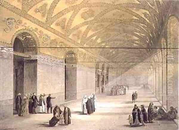 Haghia Sophia plate 10 entrance to the Upper Gallery Oil Painting by Gaspard Fossati