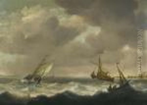 Marine. Oil Painting by Willem van Diest