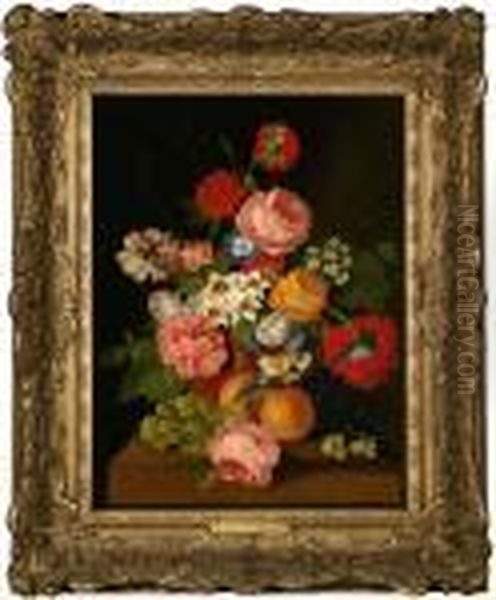 Floral Still Life Oil Painting by Jan Van Doust