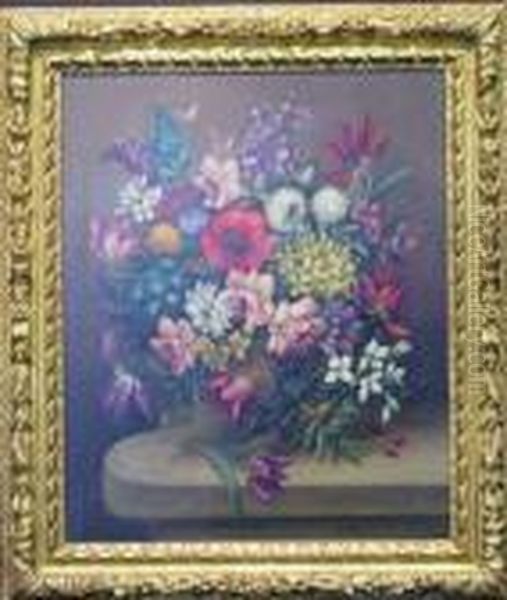 Floral Still Life Oil Painting by Jan Van Doust