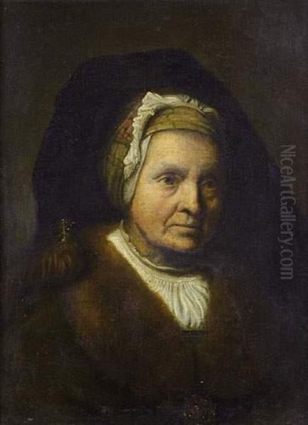 Portrait De Femme Gee Oil Painting by Abraham van Dijck