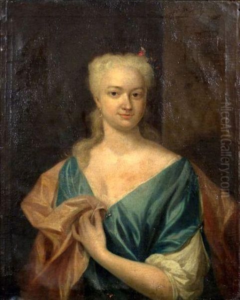 Portrait Of Sara Louise De Laignier Oil Painting by Philip Le Petit Van Dyk