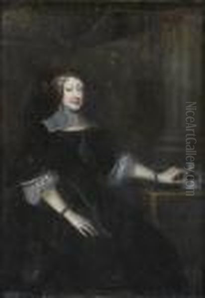 Portrait Presume D'anne D'autriche Oil Painting by Justus van Egmont