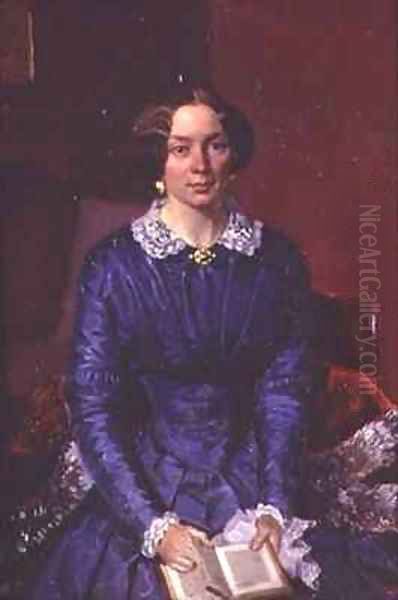 Portrait of Elizaveta Petrovna Zhdanova 1818-55 Oil Painting by Pavel Andreevich Fedotov