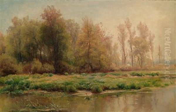 Moorlandschaft Oil Painting by Hendrik D. Kruseman Van Elten