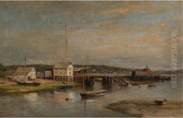 Evening, Cold Spring Harbor Oil Painting by Hendrik D. Kruseman Van Elten