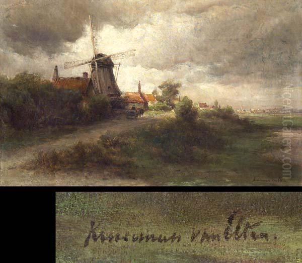 Signiert, Doubliert, Alter Keilrahmen, Keile Oil Painting by Hendrik D. Kruseman Van Elten