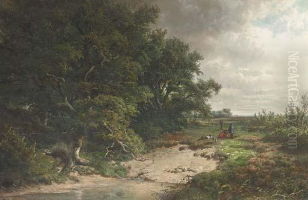 The Well In The Heath Oil Painting by Hendrik D. Kruseman Van Elten