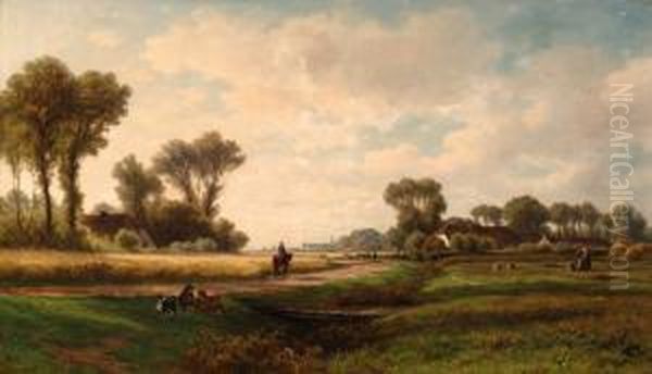 Figures In Alandscape Oil Painting by Adriaen van Everdingen