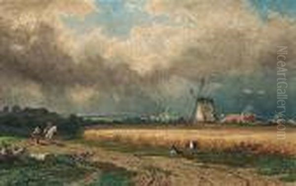 Windmill Oil Painting by Adriaen van Everdingen