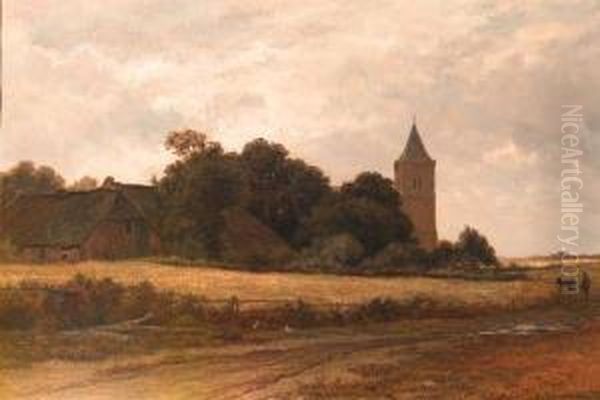 Landschap In't Gooi Bij Het Dorp Blaricum Oil Painting by Adriaen van Everdingen