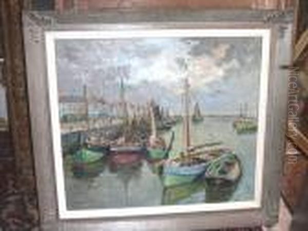 Portd'ostende Oil Painting by Franz Van Genesen