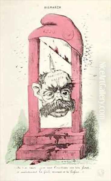 Caricature of Otto von Bismarck 1815-98 Oil Painting by (Faustin Betbeder) Faustin