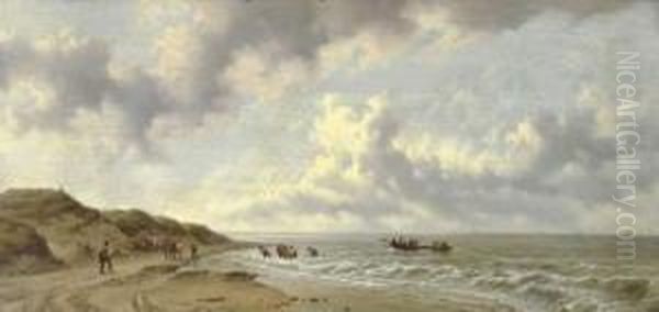 De Sloep Oil Painting by Remigius Adriannus van Haanen