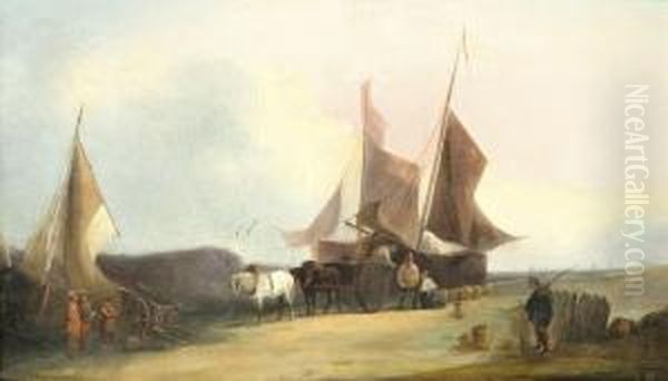 Kikotoi Jelenet Oil Painting by Remigius Adriannus van Haanen