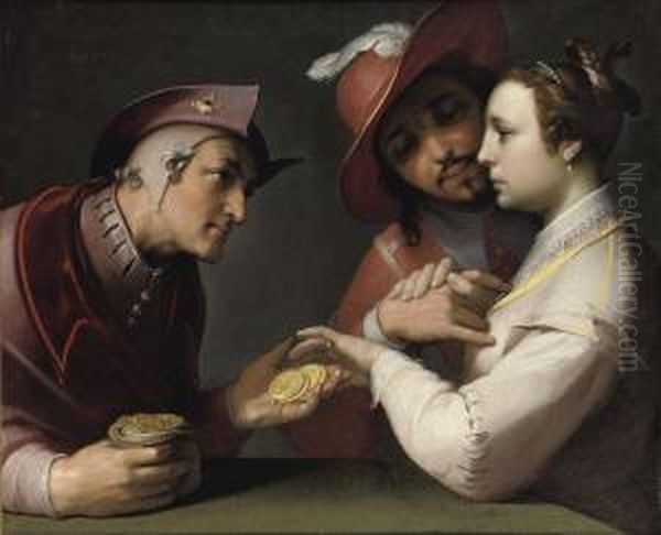 The Choice Between Young And Old Oil Painting by Cornelis Cornelisz Van Haarlem