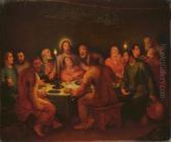 The Last Supper Oil Painting by Cornelis Cornelisz Van Haarlem