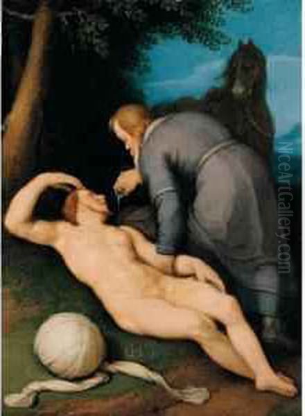 The Good Samaritan Oil Painting by Cornelis Cornelisz Van Haarlem