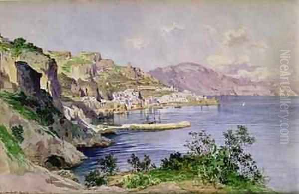 Amalfi Oil Painting by Ludwig Hans Fischer