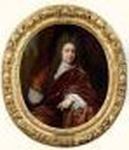 Portrait D'un Gentilhomme Oil Painting by Jan van Haensbergen