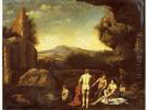 Attribue A Johannes Van Haensbergen Oil Painting by Jan van Haensbergen