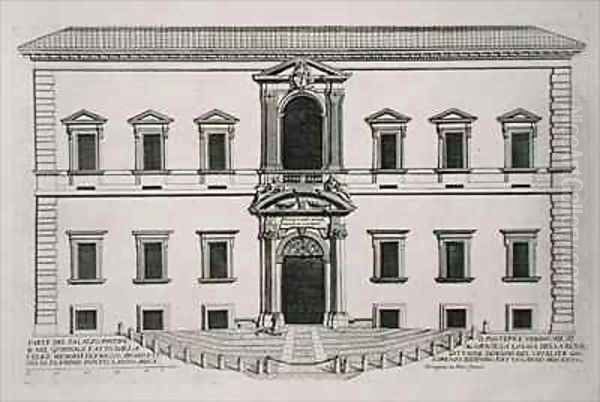 Palazzo del Quirinale Oil Painting by Pietro or Falda, G.B. Ferrerio