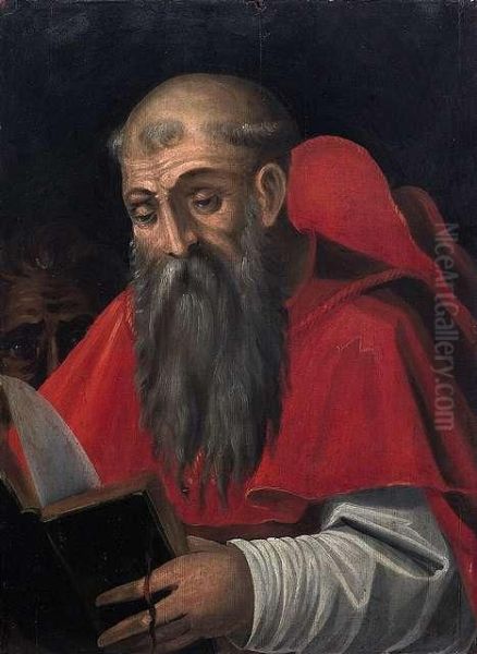 St Jerome Oil Painting by Jan Sanders Van Hemessen