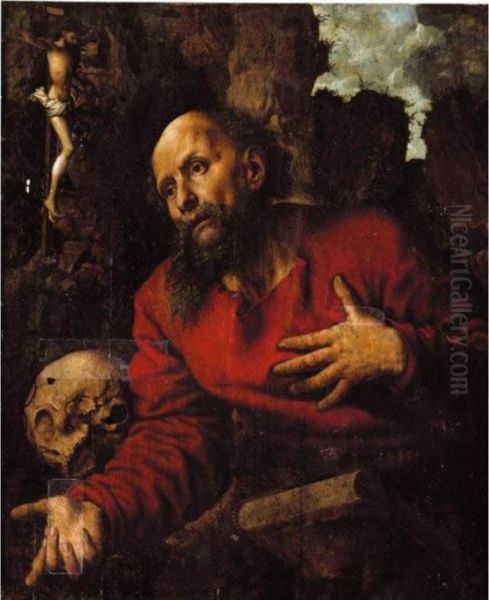 Saint Jerome Oil Painting by Jan Sanders Van Hemessen