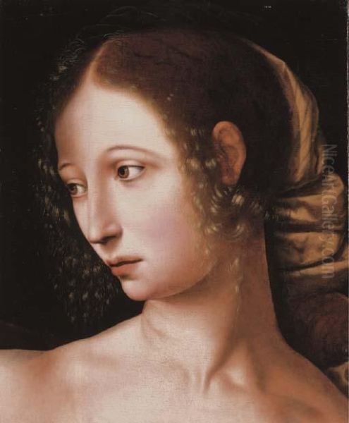 Lucretia: A Fragment Oil Painting by Jan Sanders Van Hemessen