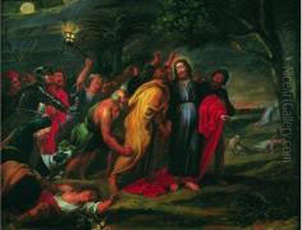 L'arrestation Du Christ Oil Painting by Willem Van Herp