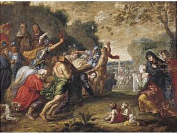 Christ On The Road To Calvary Oil Painting by Willem Van Herp