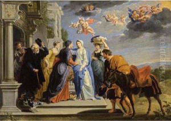 The Visitation Oil Painting by Willem Van Herp