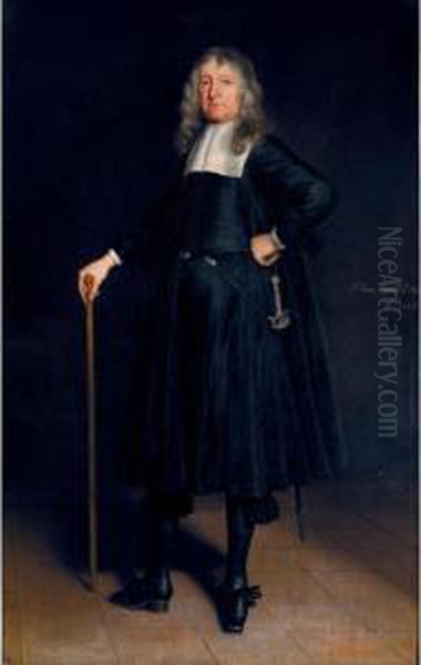 Portrait Of Sir Norton Knatchbull, 1st Bt. (1601-1684) Oil Painting by Samuel Van Hoogstraten