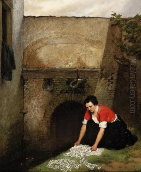 Daily Duties Oil Painting by Hubertus, Huib Van Hove