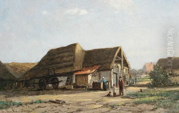 The Farmstead Oil Painting by Hubertus, Huib Van Hove