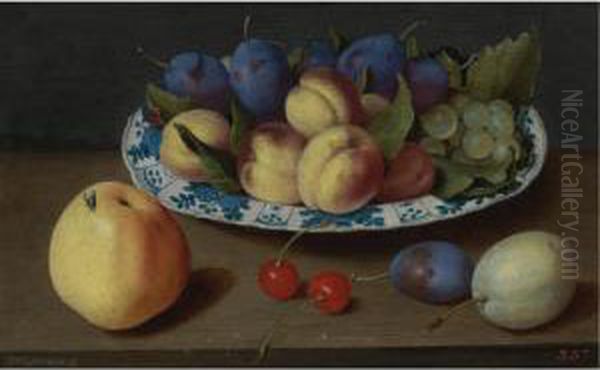 Still Life With Fruit Oil Painting by Jacob van Hulsdonck