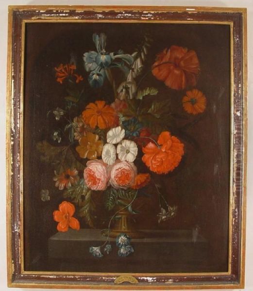 Floral Still Life Oil Painting by Justus van Huysum