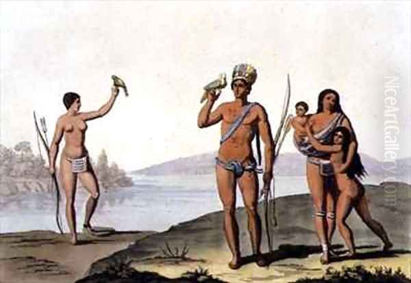 Natives of Guyana Oil Painting by Gerolamo Fumagalli