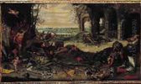 Allegorie De La Guerre Oil Painting by Jan van Kessel