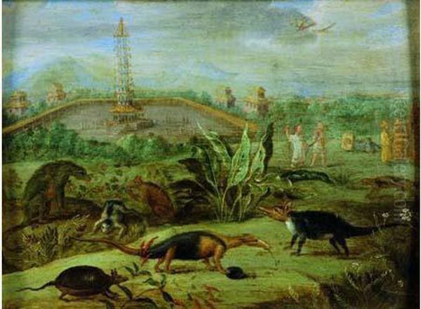 L'asie Oil Painting by Jan Iii Van Kessel