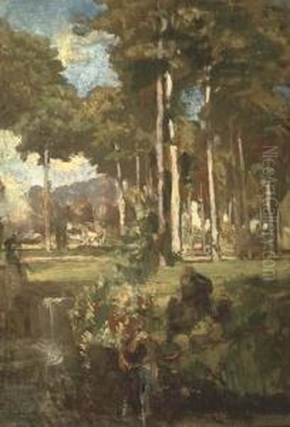 Berkenbos Oil Painting by Willem Van Konijnenburg