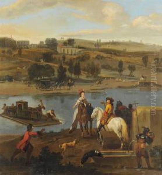 Scena Di Genere Oil Painting by Pieter Van Laer (BAMBOCCIO)